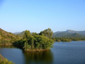 Krisnayyanakatte reservoir at the foot of the BR Hills