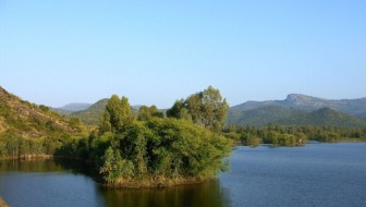 Krisnayyanakatte reservoir at the foot of the BR Hills