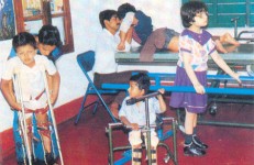 Children at a center for differently abled in Bangalore