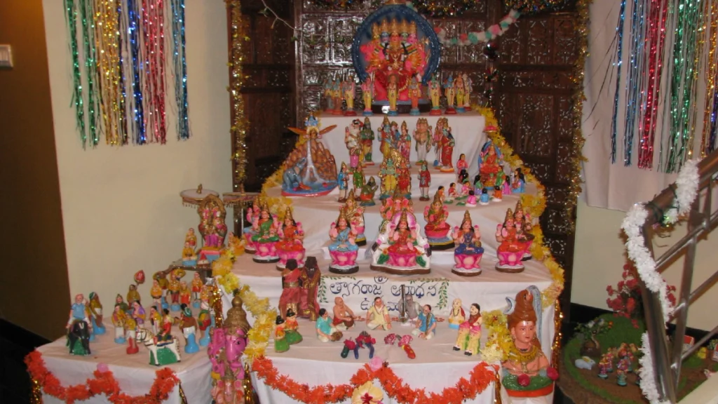 A gollu gods and goddesses dolls decoration.