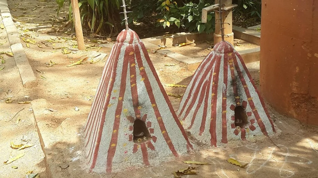 Tribal worship form exhibited in the Janapada Loka.