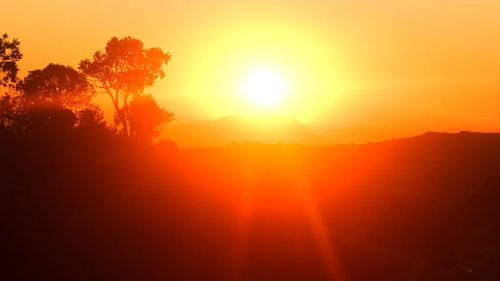 Sunset at Kemmanagundi Hill Station