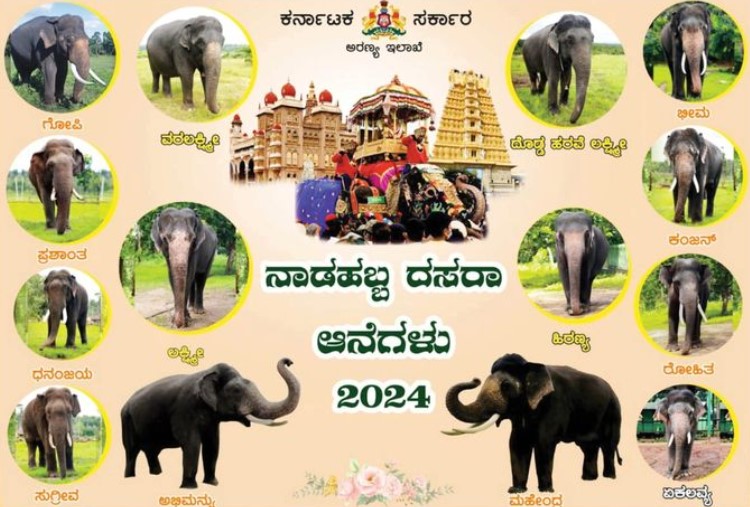 Elephants of Mysore Dasara. Source Ministry of Forest, Ecology & Environment Department, Karnataka